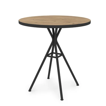 Стол обеденный круглый VERONA teakwood/черный 21VERONA.007.R