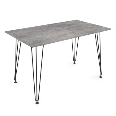 Стол обеденный прямоугольный DELTA basalt/черный 21DELTA.008