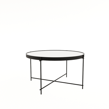 Стол журнальный круглый MAGIC белый/черный 21MAGIC.008