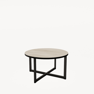 Стол журнальный круглый RIM ivory/черный 21RIM.008