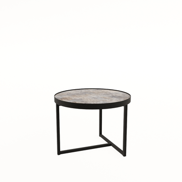 Стол журнальный круглый ROUND basalt/черный 21ROUND.006