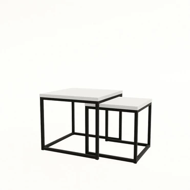 Комплект журнальных столов SET LOGIC белый/черный 21SETLOGIC.001