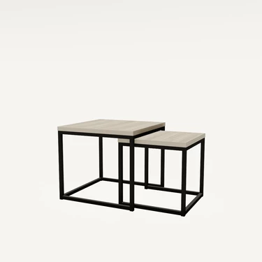 Комплект журнальных столов SET LOGIC ivory/черный 21SETLOGIC.001