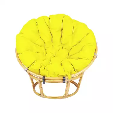 Кресло Папасан с желтой подушкой