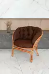 Кресло из ротанга Багама, подушка полная коричневая