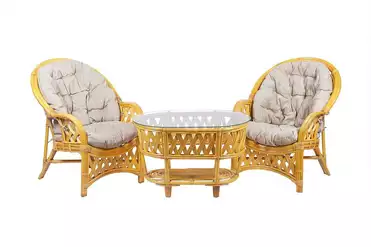 Черчилль Дуэт с овальным столом, подушки светлые