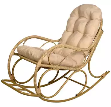 Кресло-качалка из искусственного ротанга