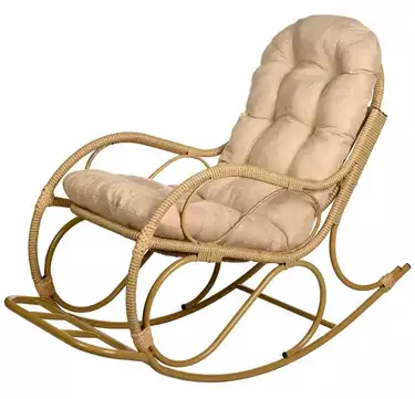 Кресло-качалка из искусственного ротанга