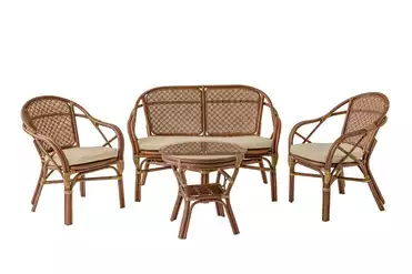 Комплект плетеной мебели Петани с диваном