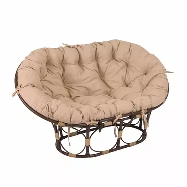 Диван для сада Мамасан с бежевой подушкой