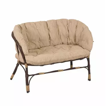 Диван Багама, полиротанг, подушка бежевая