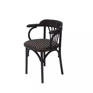 Кресло Венское мягкое с рогожкой, темно-коричневый