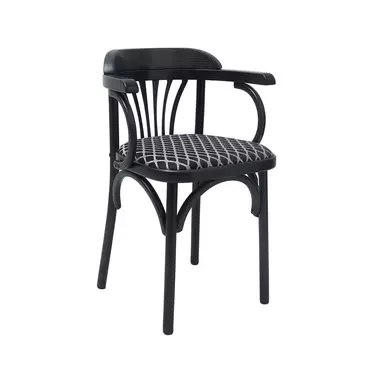 Кресло Венское мягкое с рогожкой, венге (черный)