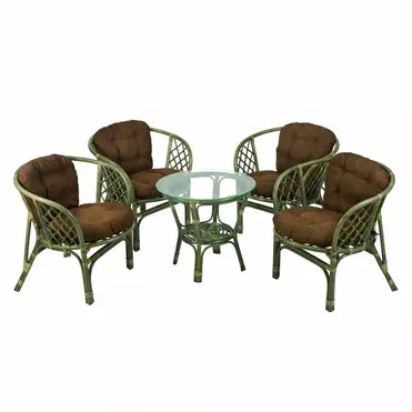 Комплект для большой компании из натурального ротанга