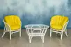 Багама Дуэт с желтыми подушками (стол овальный)