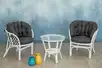 Багама Дуэт с серыми подушками (стол круглый)