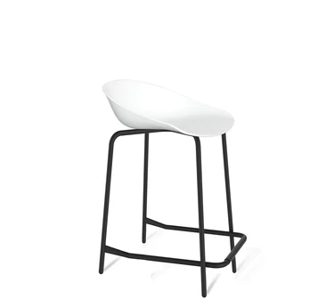 Стул полубарный Шенгерон SHT-ST19/S29-1 белый