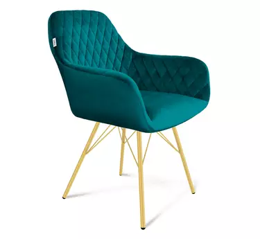 Стул Шенгерон SHT-ST38/S37 бирюзовый на металлокаркасе