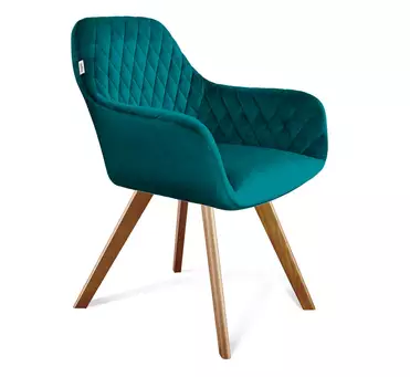 Стул Sheffilton SHT-ST38/S39 бирюзовый на деревянном каркасе