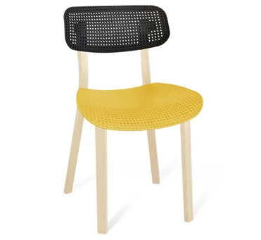 Стул Шенгерон SHT-S85 черно-желтый