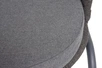 "Люксембург" стул плетеный из роупа, каркас из стали темно-серый (RAL7024) муар, роуп темно-серый круглый, ткань темно-серая 027