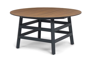 "Рио" стол из HPL круглый Ø160см, H75, цвет столешницы "дуб"