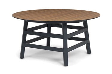 "Рио" стол из HPL круглый Ø160см, H75, цвет столешницы "дуб"