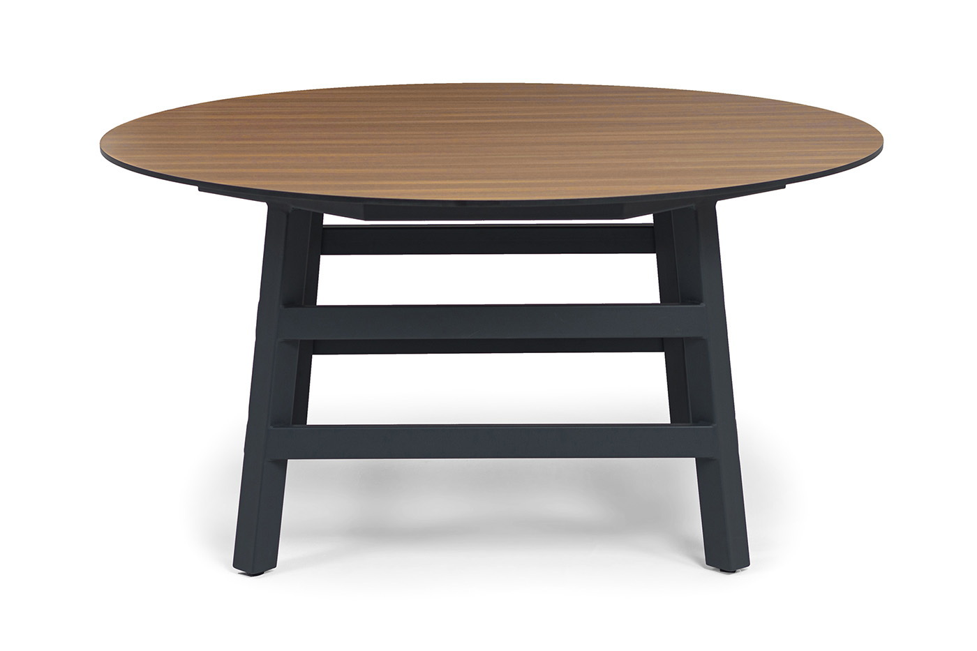 "Рио" стол из HPL круглый Ø160см, H75, цвет столешницы "дуб"