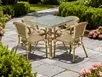 "Кабри" обеденная группа плетеная на 4 персоны, цвет бежево-коричневый