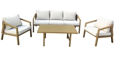 лаунж зона из ротанга арт.JH2419 6 мест, 2 кресла +1 3-х диван + столик 141,2х65х50 