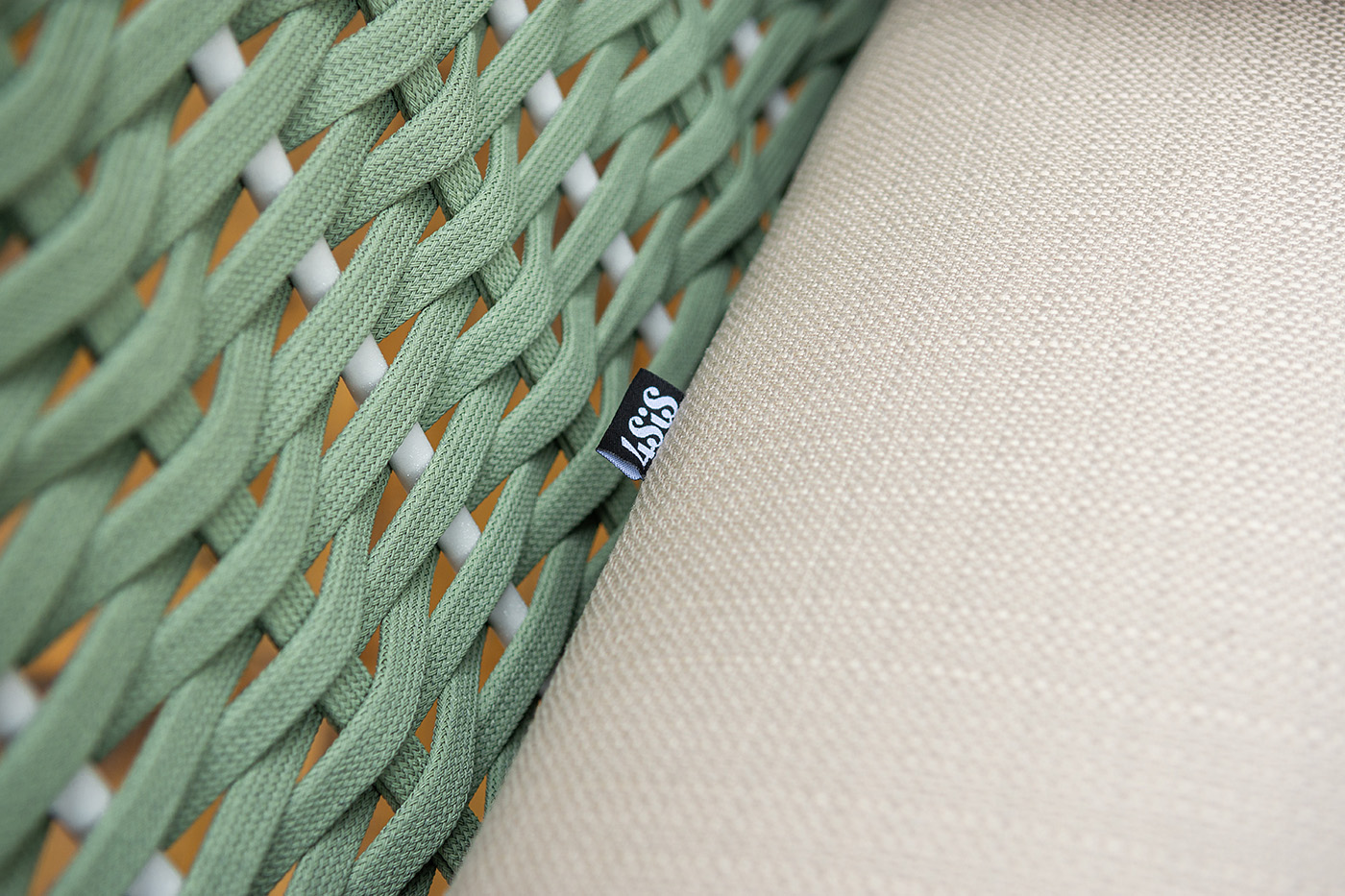 "Фиджи" лаунж-зона 5-местная плетеная из роупа (веревки), каркас алюминиевый светло-серый, роуп зеленый (4204)