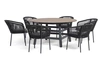 "Рио" обеденная группа на 6 персон, стол HPL "дуб", цвет темно-серый