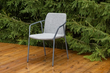 "Марокко" стул из текстилена nanotex, алюминиевый каркас, цвет серый