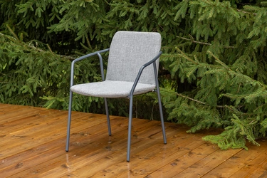"Марокко" стул из текстилена nanotex, алюминиевый каркас, цвет серый