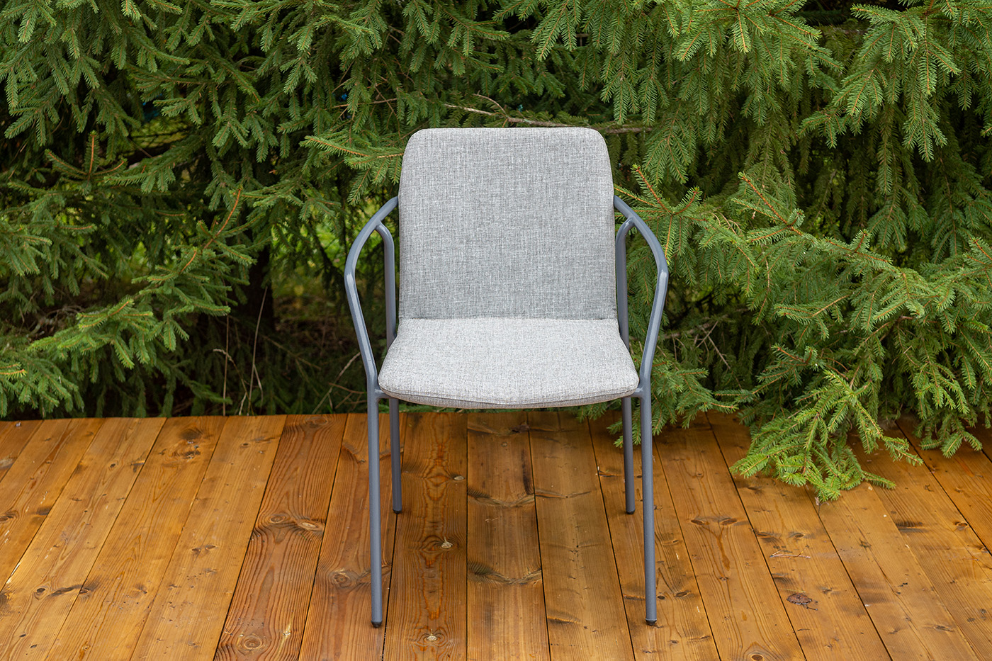 "Марокко" стул из текстилена nanotex, алюминиевый каркас, цвет серый