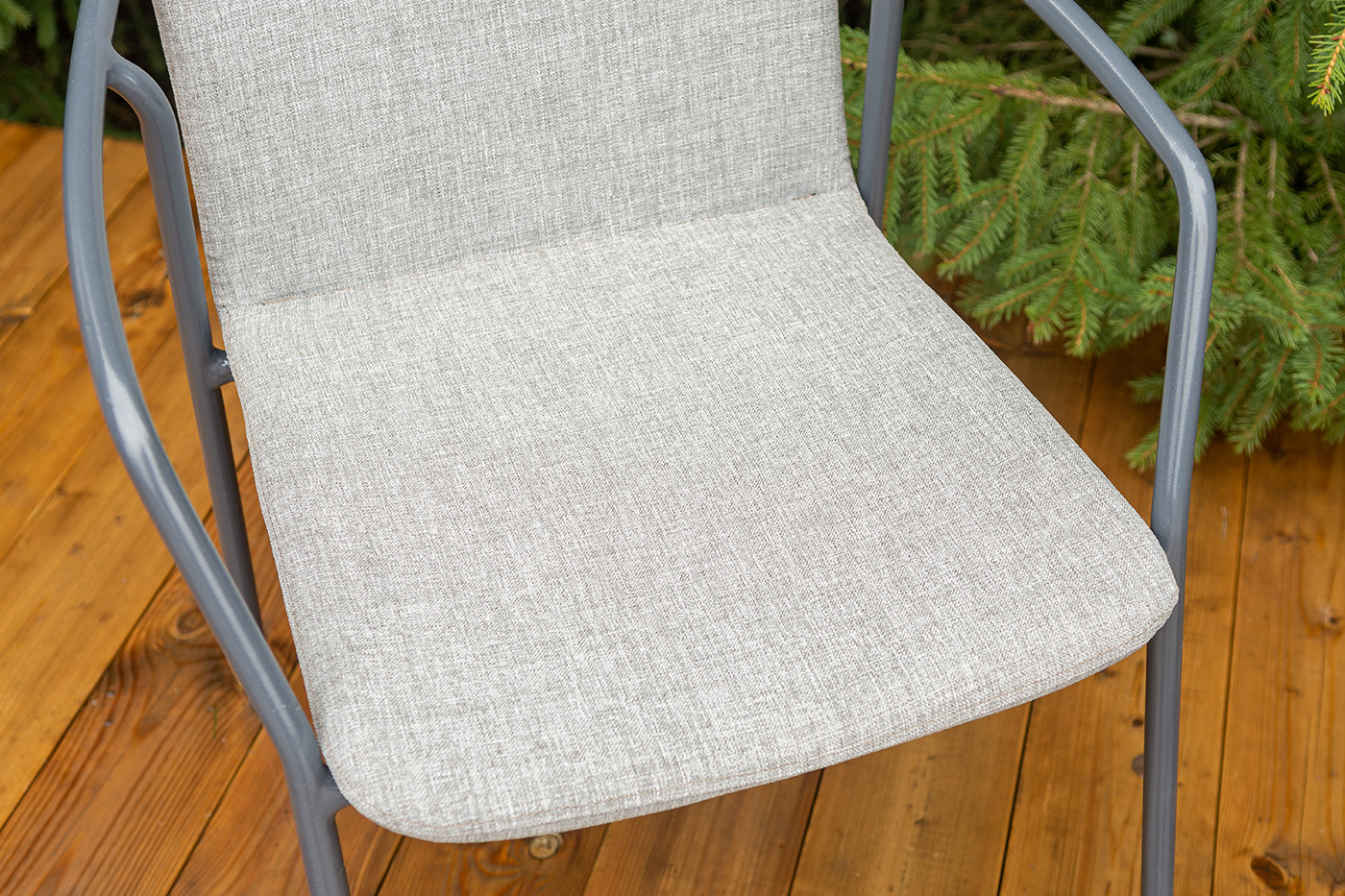 "Марокко" стул из текстилена nanotex, алюминиевый каркас, цвет серый