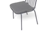 "Кастелло" стул плетеный из роупа, каркас из стали темно-серый (RAL7024) муар, ткань темно-серая 027