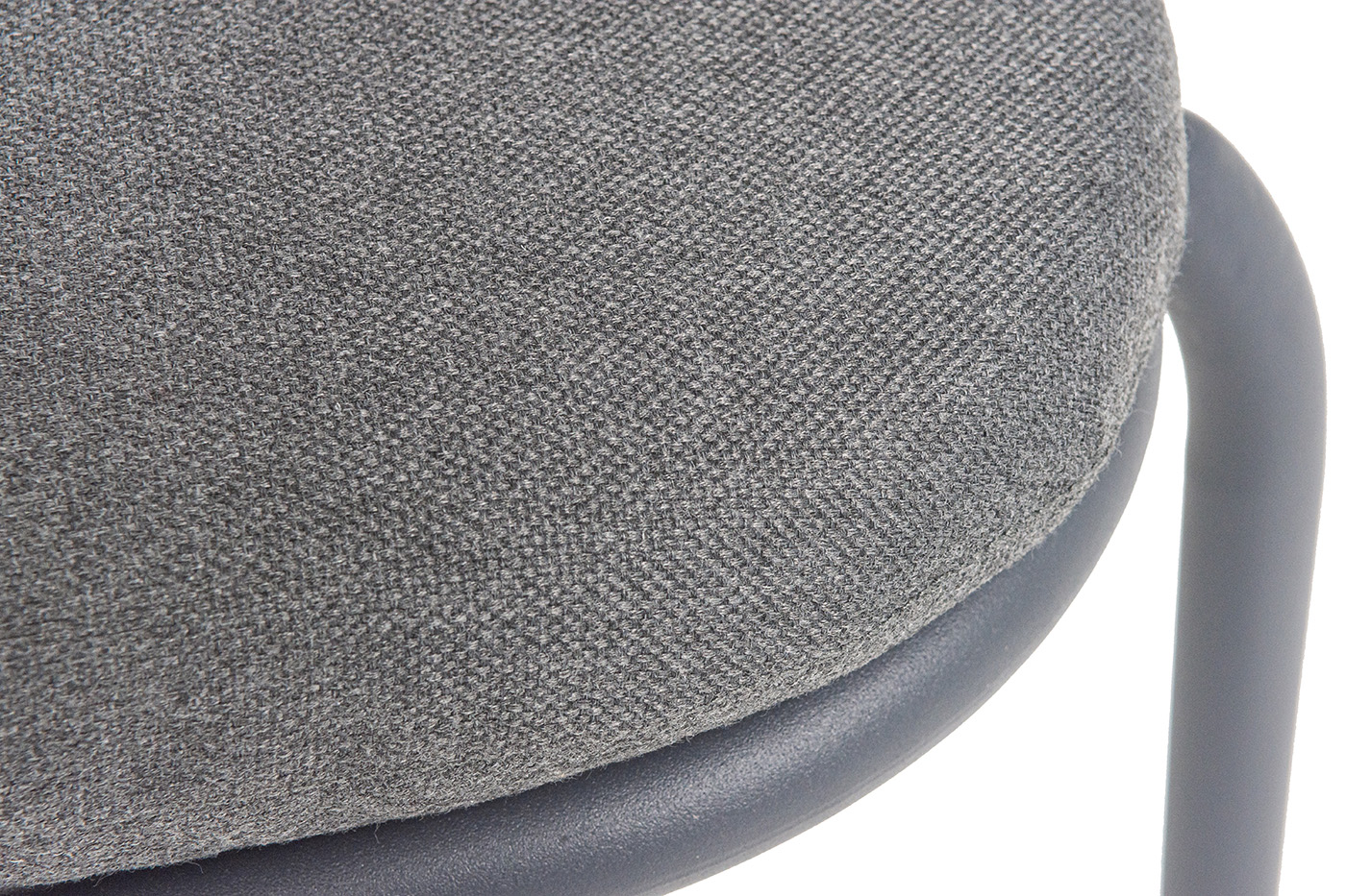 "Кастелло" стул плетеный из роупа, каркас из стали темно-серый (RAL7024) муар, ткань темно-серая 027