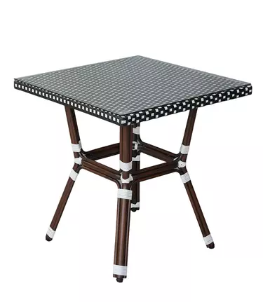 "Кабри" плетеный стол из искусственного ротанга, цвет черно-белый