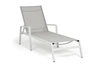 "Парма" шезлонг из алюминия темно-серый (RAL7024) муар, ткань текстилен серая