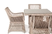 "Арлиш" обеденная группа плетеная на 4 персоны, цвет бежевый