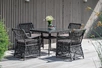 "Арлиш" обеденная группа плетеная на 4 персоны, цвет графит