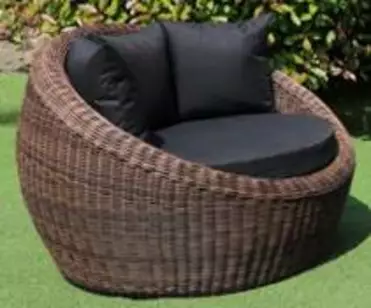 "Барселона" кресло из искусственного ротанга, цвет коричневый