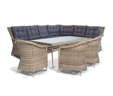 "Бризелла" обеденная группа из искусственного ротанга, цвет соломенный