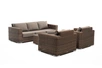 "Боно" лаунж-зона из искусственного ротанга, цвет коричневый 
