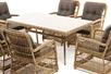 "Цинтия" обеденная группа плетеная из искусственного ротанга, цвет соломенный