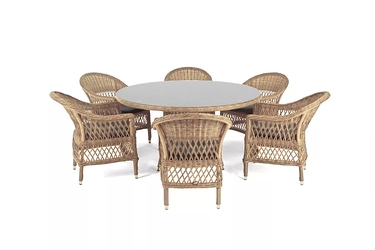 "Эспреззо–150 S" обеденная группа плетеная, цвет соломенный