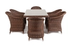 "Эспреззо" обеденная группа плетеная, цвет коричневый