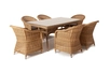 "Эспрессо" обеденная группа плетеная, цвет соломенный