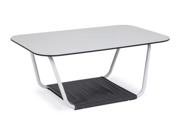 "Глорианте" журнальный стол 90х60см из HPL, цвет "молочный"